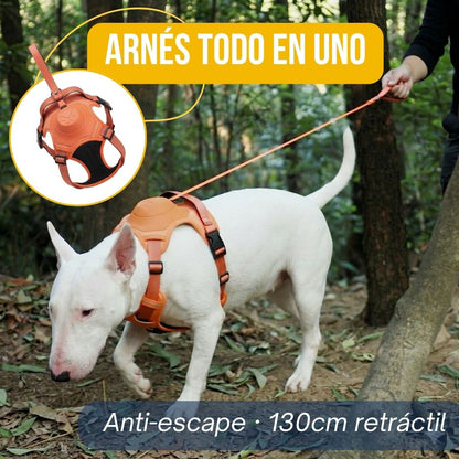 Arnés Todo en Uno con Correa Retráctil Anti-Escape